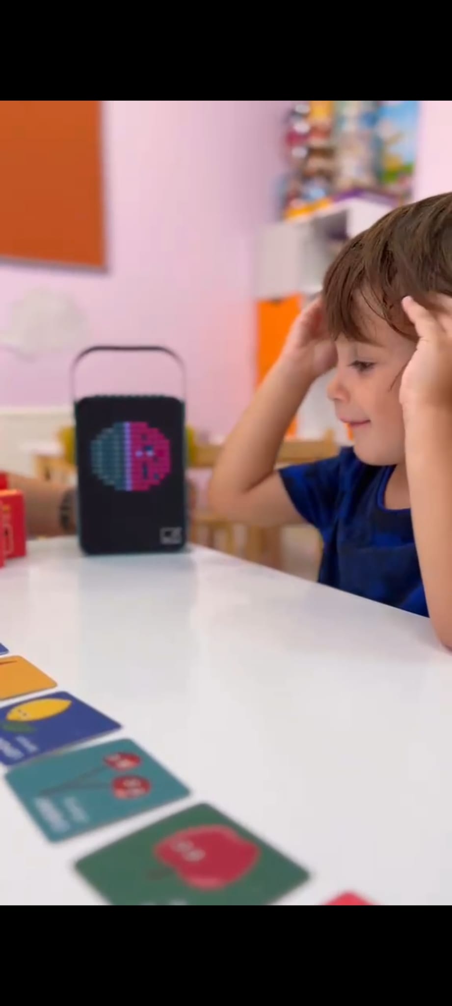 Child watching LunoBox during play